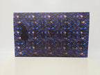 PatternPly® Transparent Stained Glass Blue And Gold Mermaid Scales sheet showing the pattern
