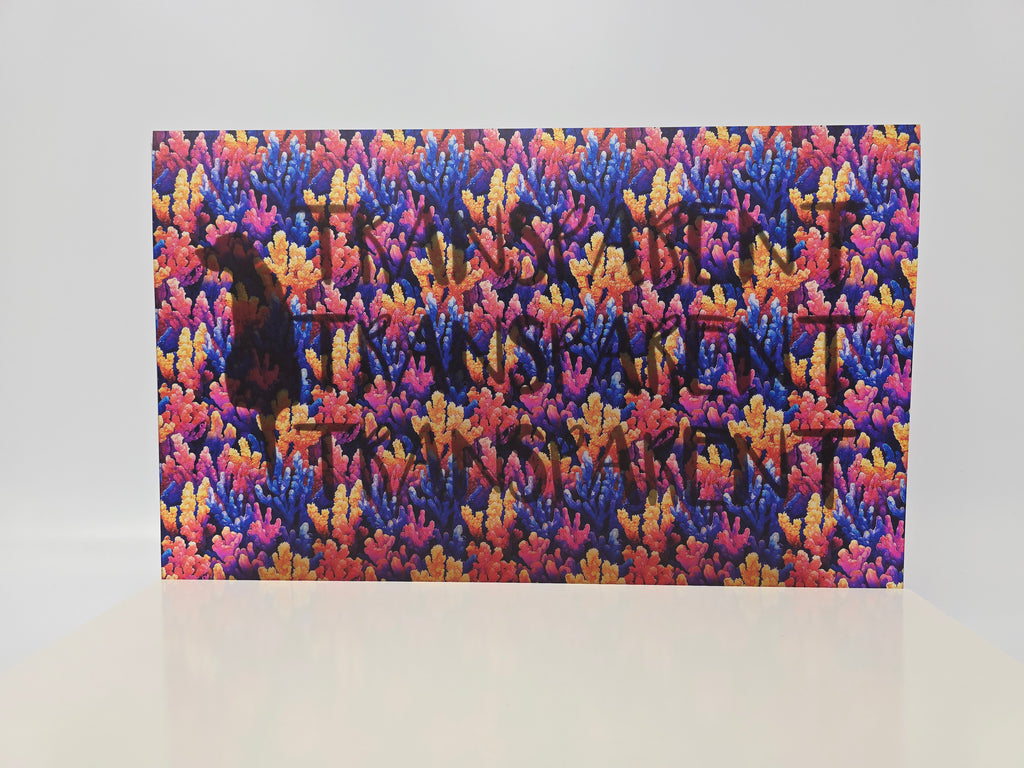 PatternPly® Transparent Bright Coral Reef sheet showing the pattern