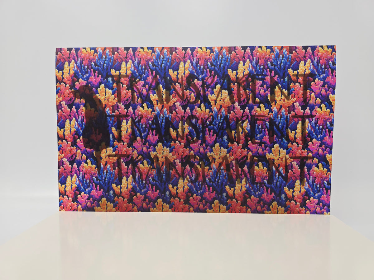 PatternPly® Transparent Bright Coral Reef sheet showing the pattern