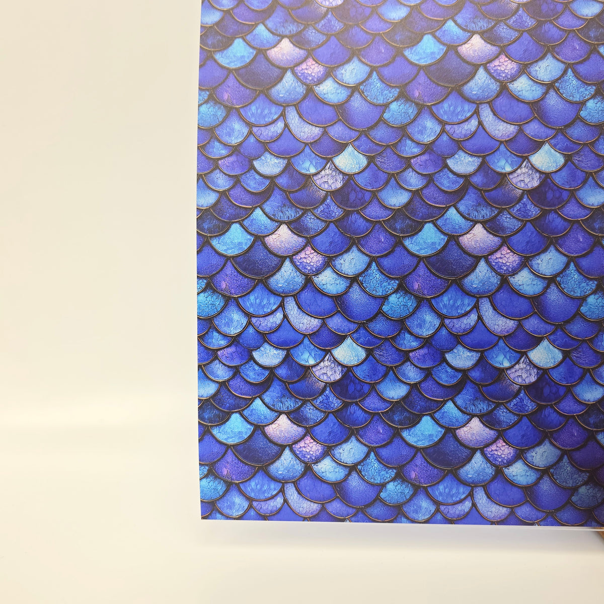 PatternPly® Transparent Stained Glass Blue Mermaid Scales product photo 2