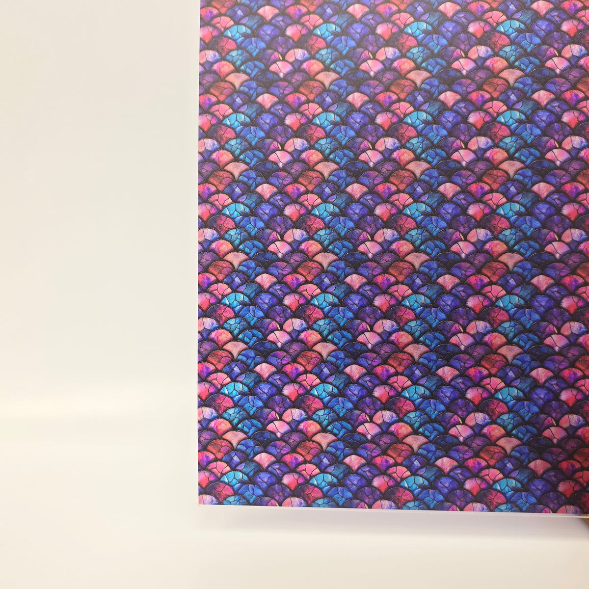 PatternPly® Transparent Mini Stained Glass Pink and Blue Mermaid Scales product photo 2
