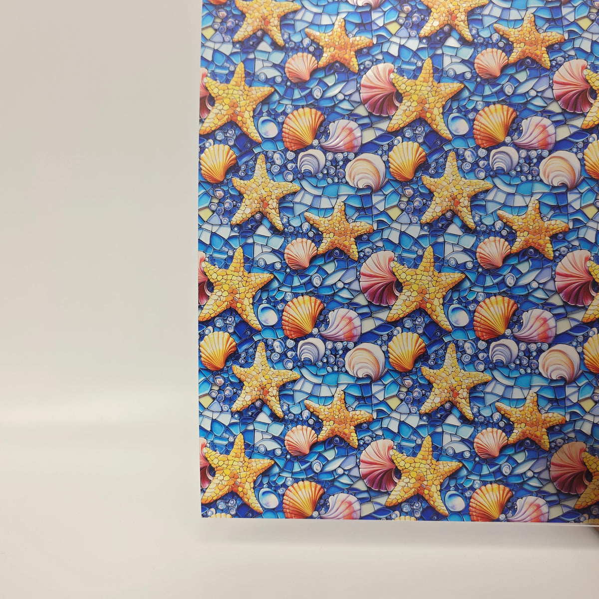 PatternPly® Transparent Mosaic Starfish And Seashells LARGE product photo 2