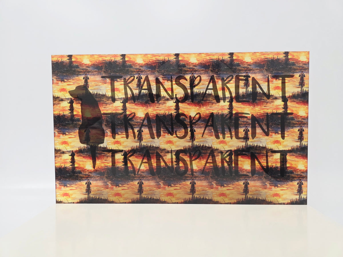 PatternPly® Transparent Sunset Fishermen sheet showing the pattern