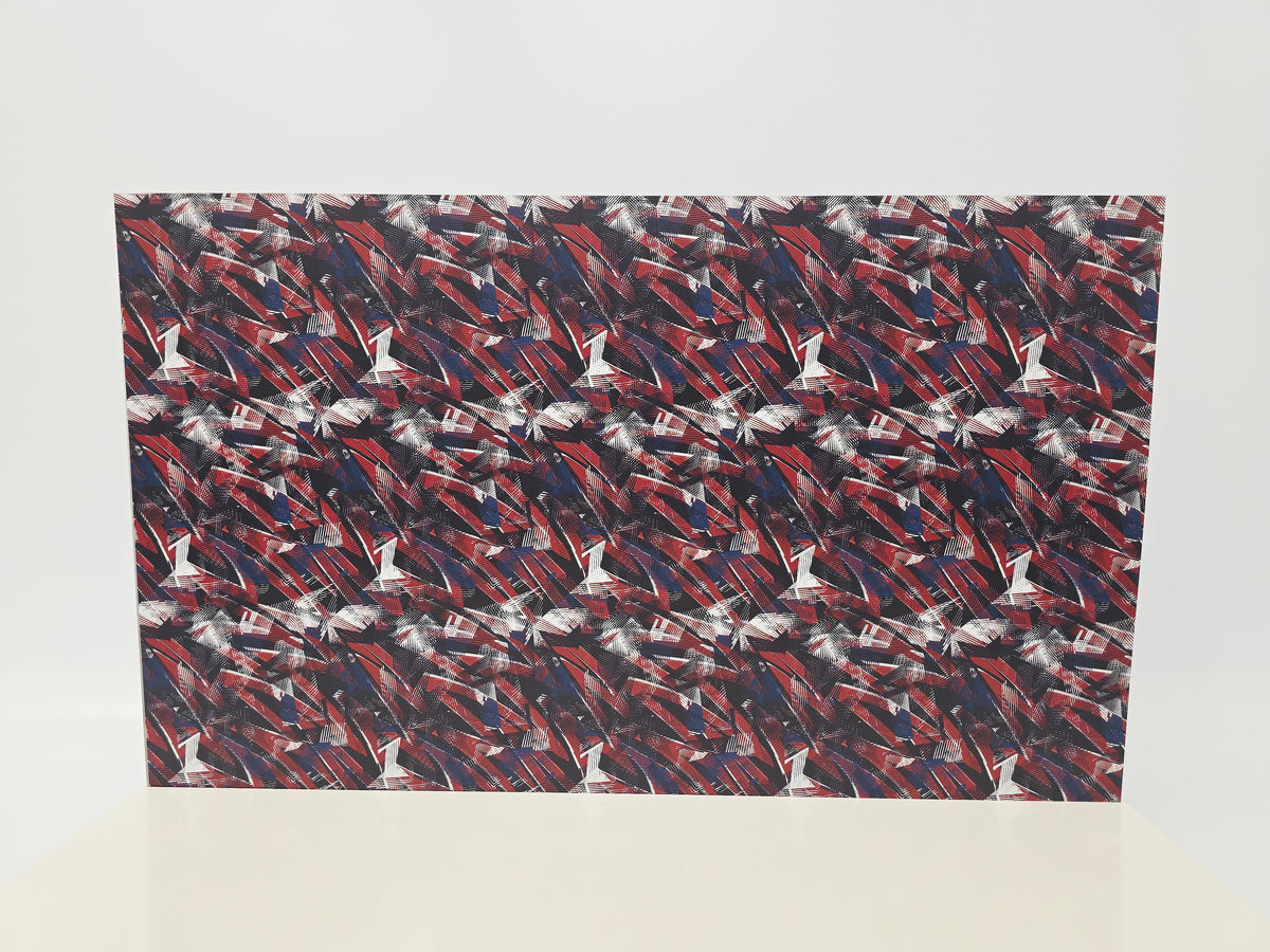 PatternPly® Full Coverage Red White And Blue Geometric Grunge product photo 2