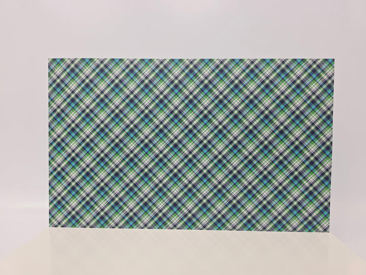 PatternPly® Full Coverage Diagonal Blue Green Plaid