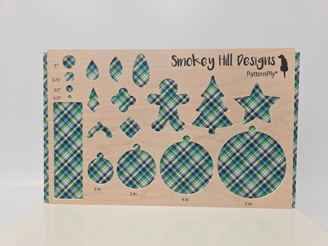 PatternPly® Full Coverage Diagonal Blue Green Plaid