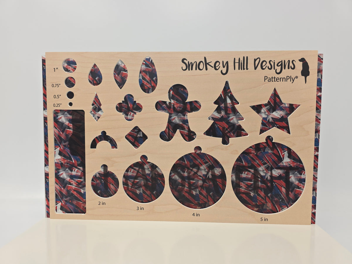 PatternPly® Transparent Red White and Blue Geometric Abstract product photo 3