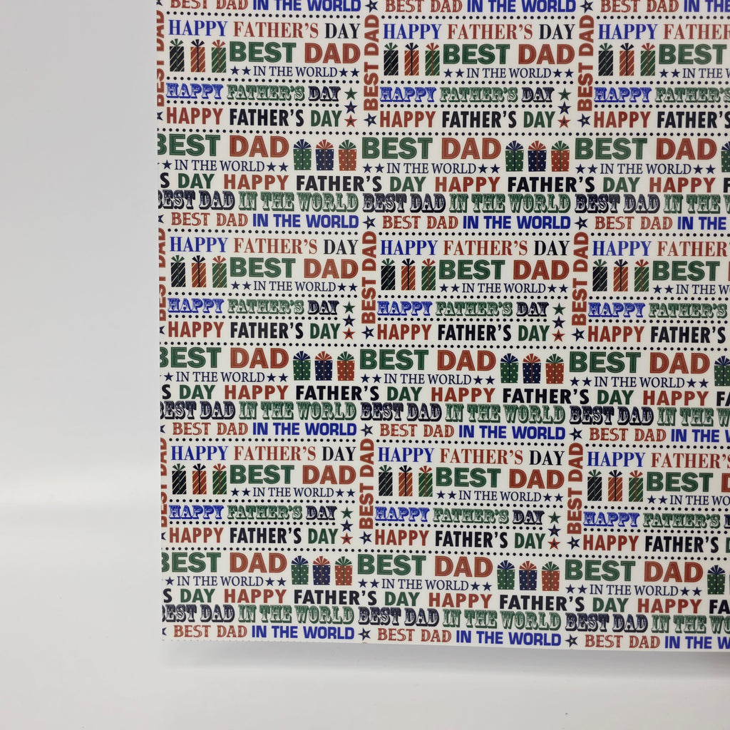 PatternPly® Full Coverage Best Dad sheet showing the pattern
