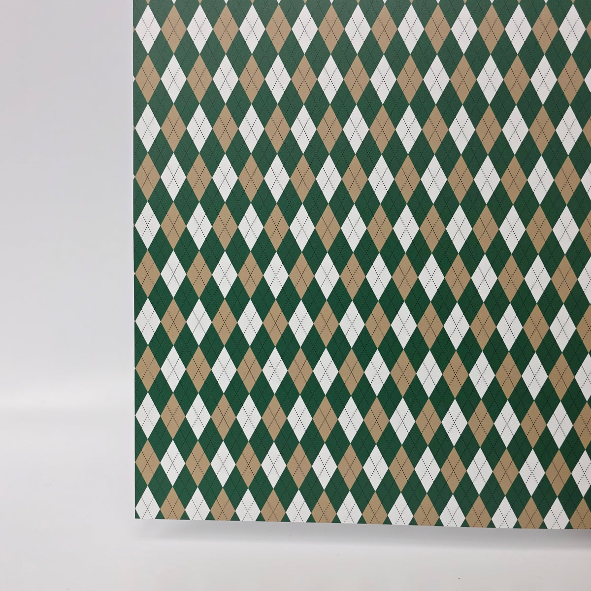 PatternPly® Full Coverage Dad's Preppy Golf Green And Bronze sheet showing the pattern