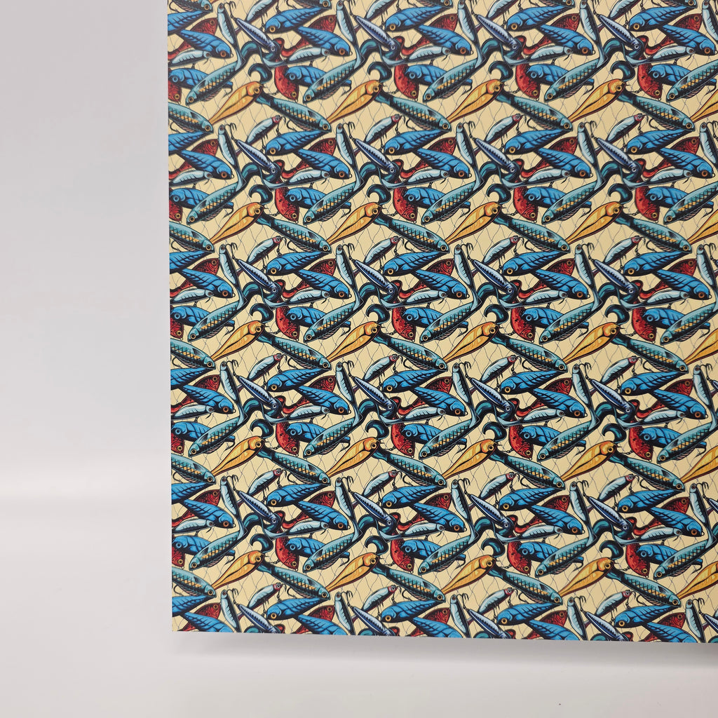 PatternPly® Full Coverage Fish Lures sheet showing the pattern