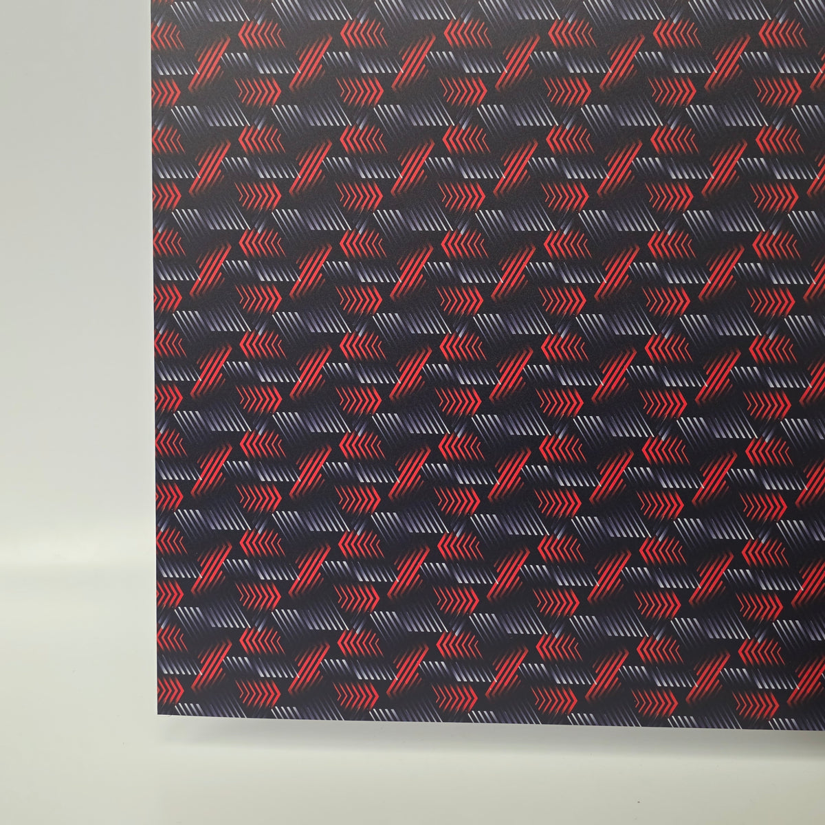 PatternPly® Full Coverage Red White And Blue Abstract sheet showing the pattern