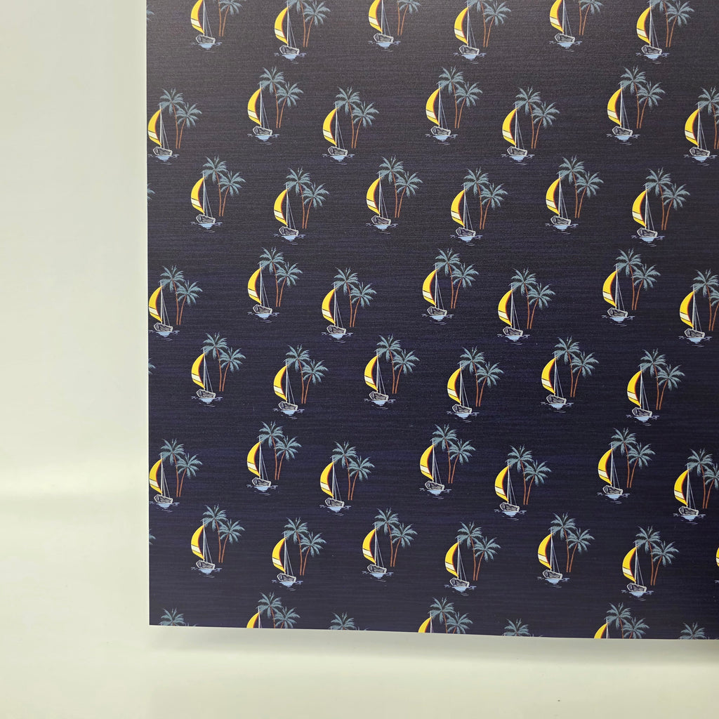 PatternPly® Full Coverage Sailboats sheet showing the pattern