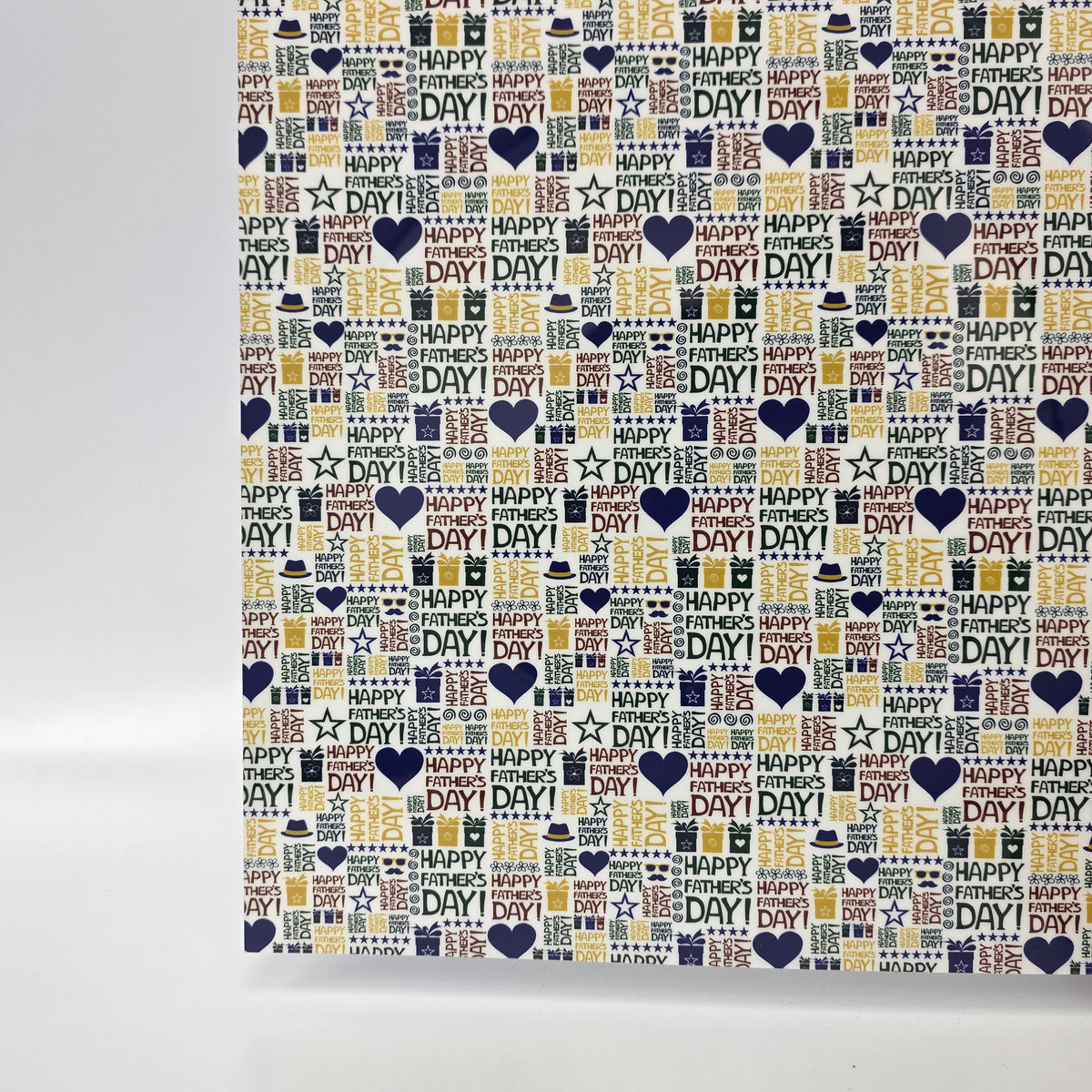 PatternPly® Full Coverage Happy Father's Day sheet showing the pattern
