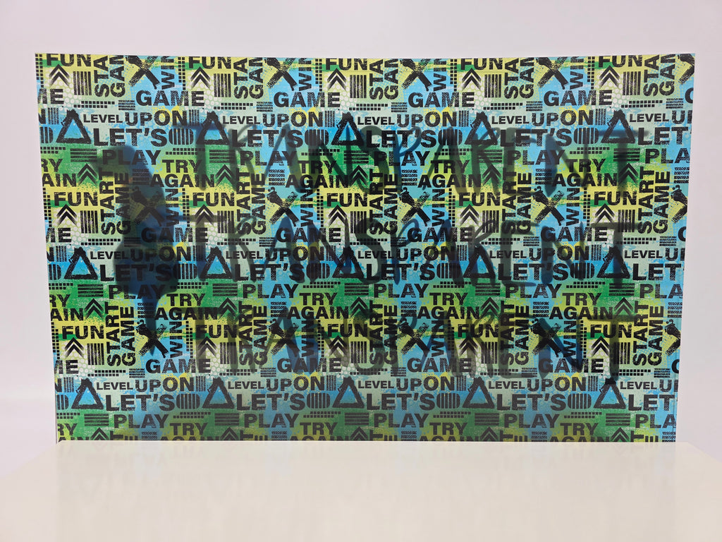 PatternPly® Transparent Neon Gamer sheet showing the pattern