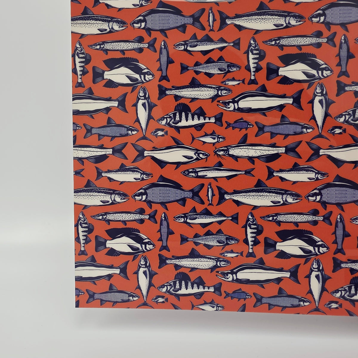 PatternPly® Full Coverage Dad's Daily Catch Orange sheet showing the pattern