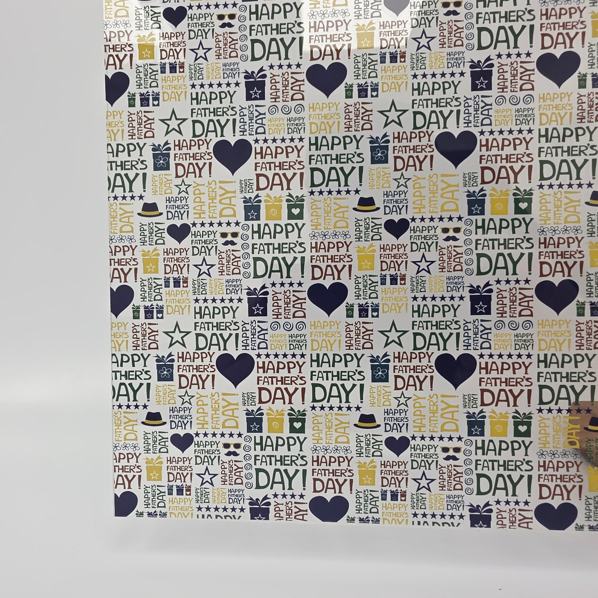 PatternPly® Scattered Happy Father's Day sheet showing the pattern