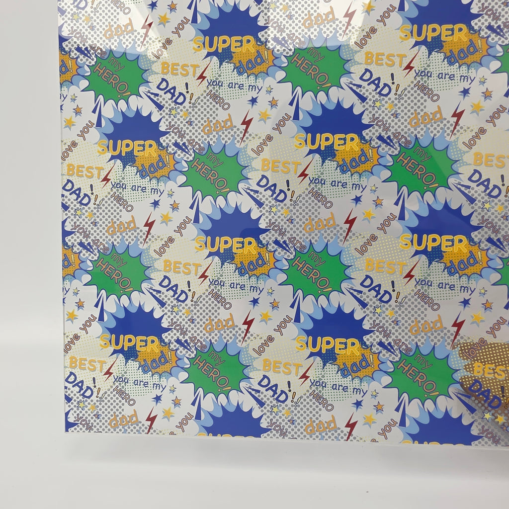 PatternPly® Scattered Super Dad sheet showing the pattern