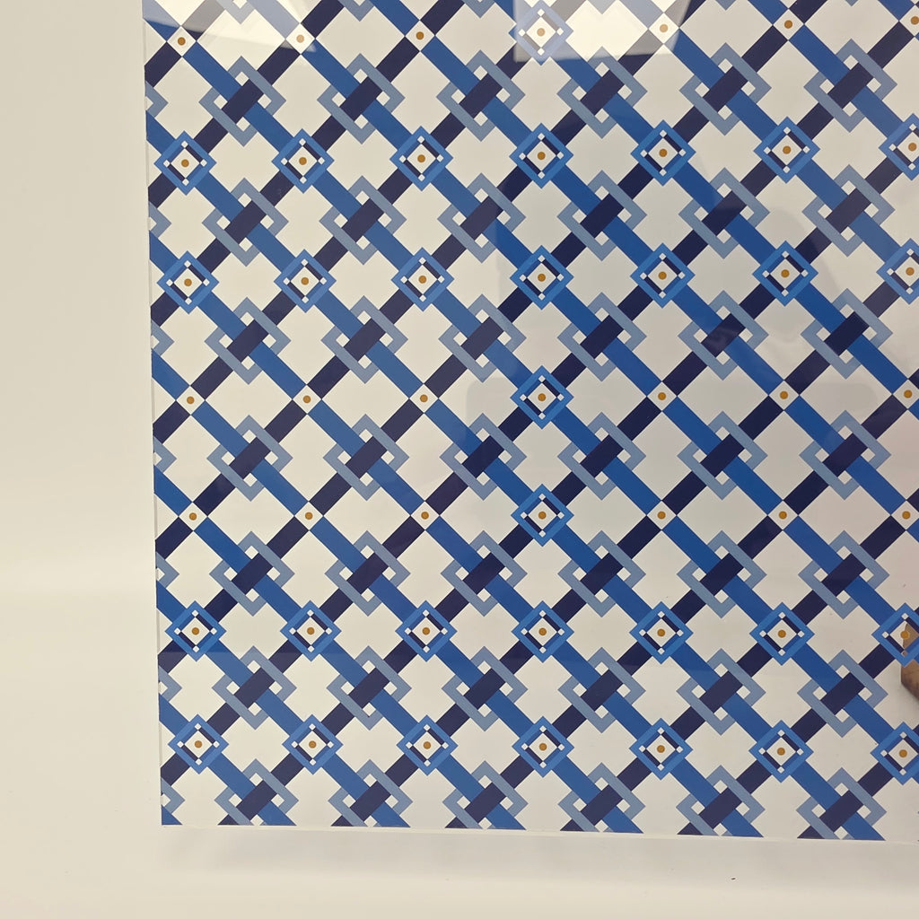 PatternPly® Scattered Modern Blue Plaid sheet showing the pattern