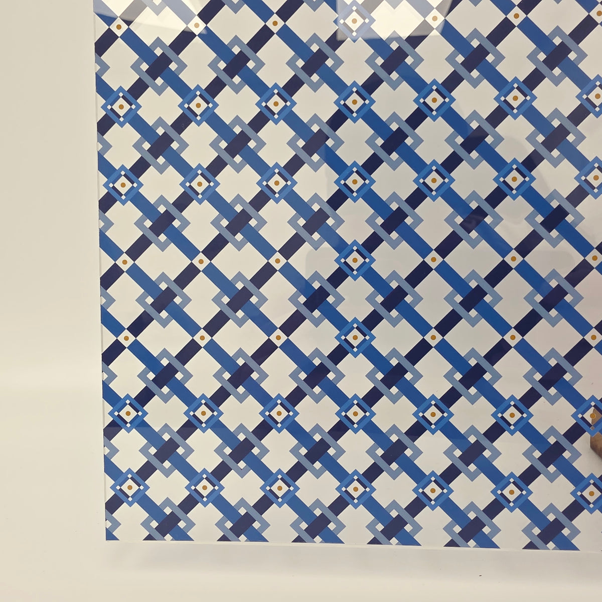 PatternPly® Scattered Modern Blue Plaid sheet showing the pattern