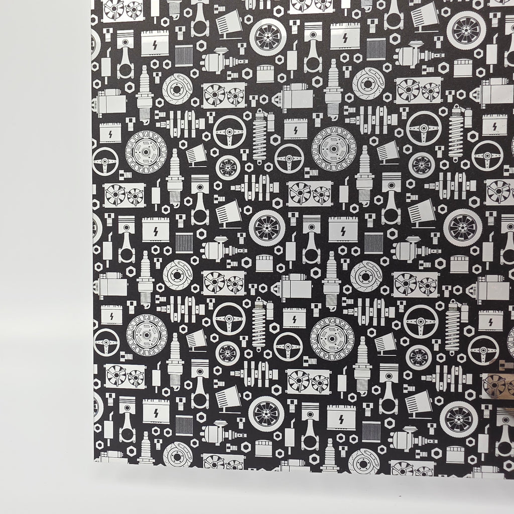 PatternPly® Transparent Black and White Mechanic Parts product photo 2