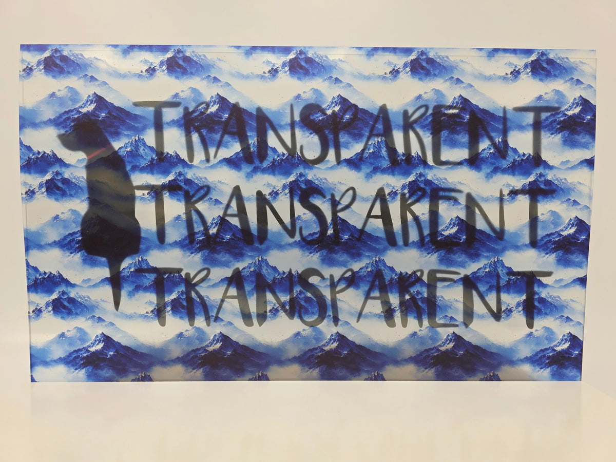 PatternPly® Transparent Speckled Mountains sheet showing the pattern