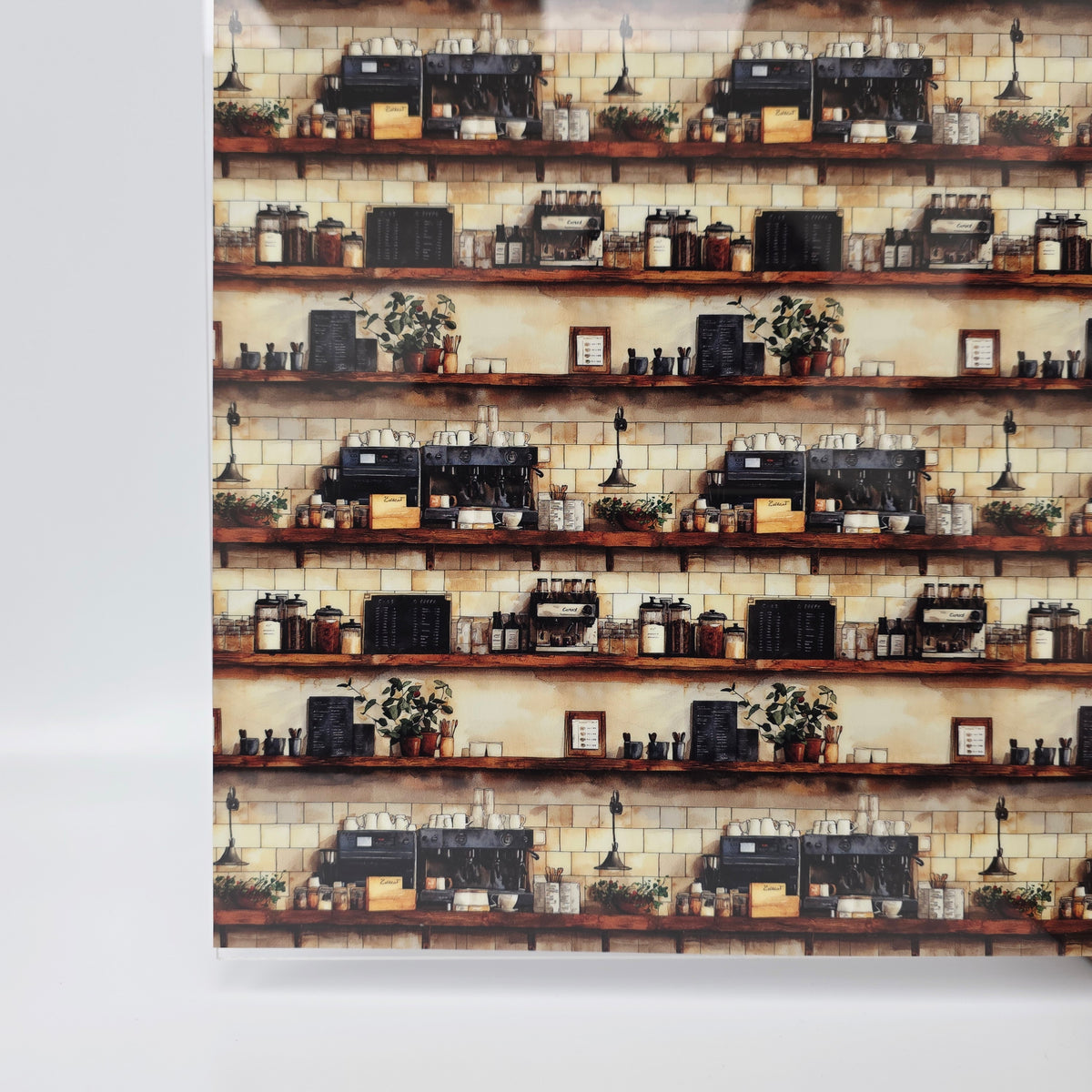 PatternPly® Full Coverage Tiled Barista sheet showing the pattern
