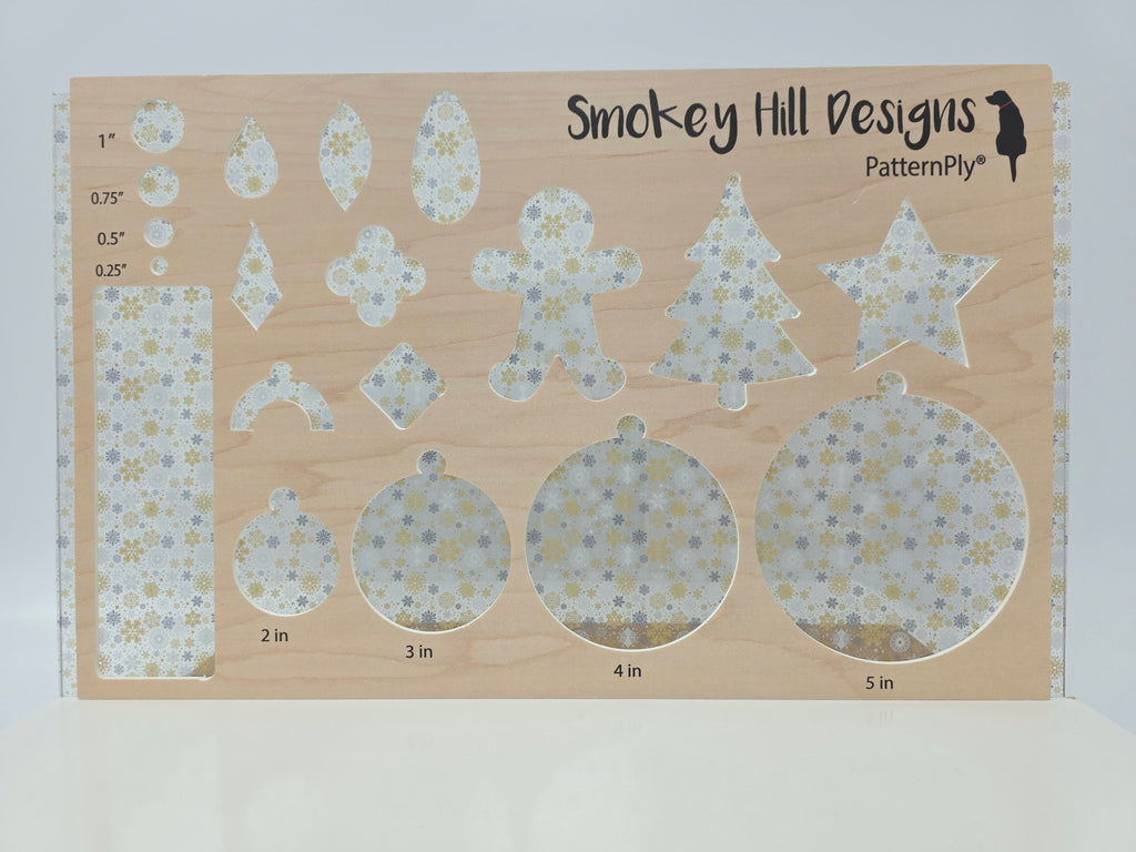 PatternPly® Scattered Gold and Silver Snowflakes product photo 3