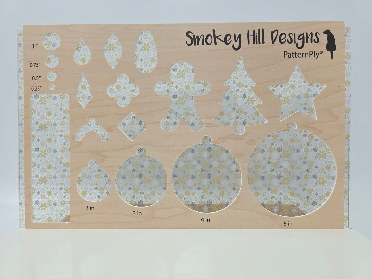 PatternPly® Scattered Gold and Silver Snowflakes product photo 3