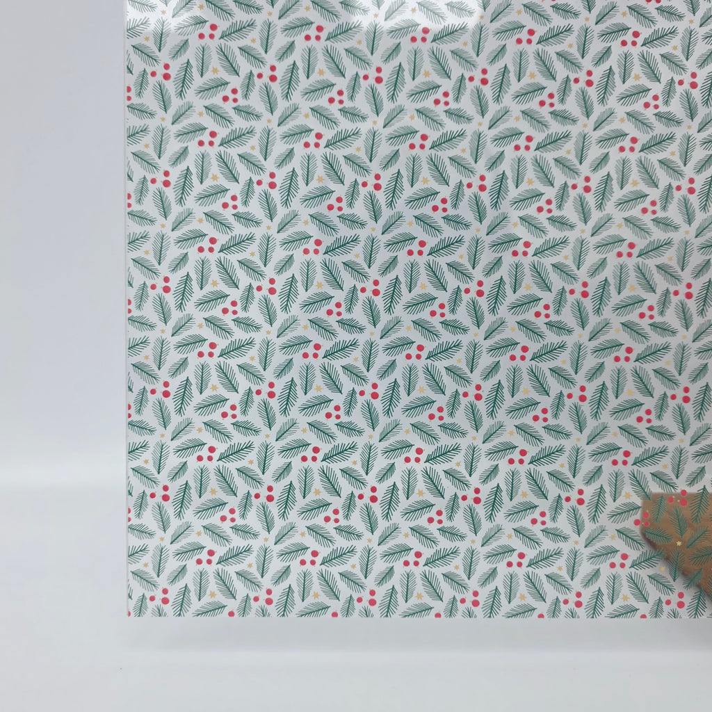 PatternPly® Scattered Festive Berries and Foliage sheet showing the pattern
