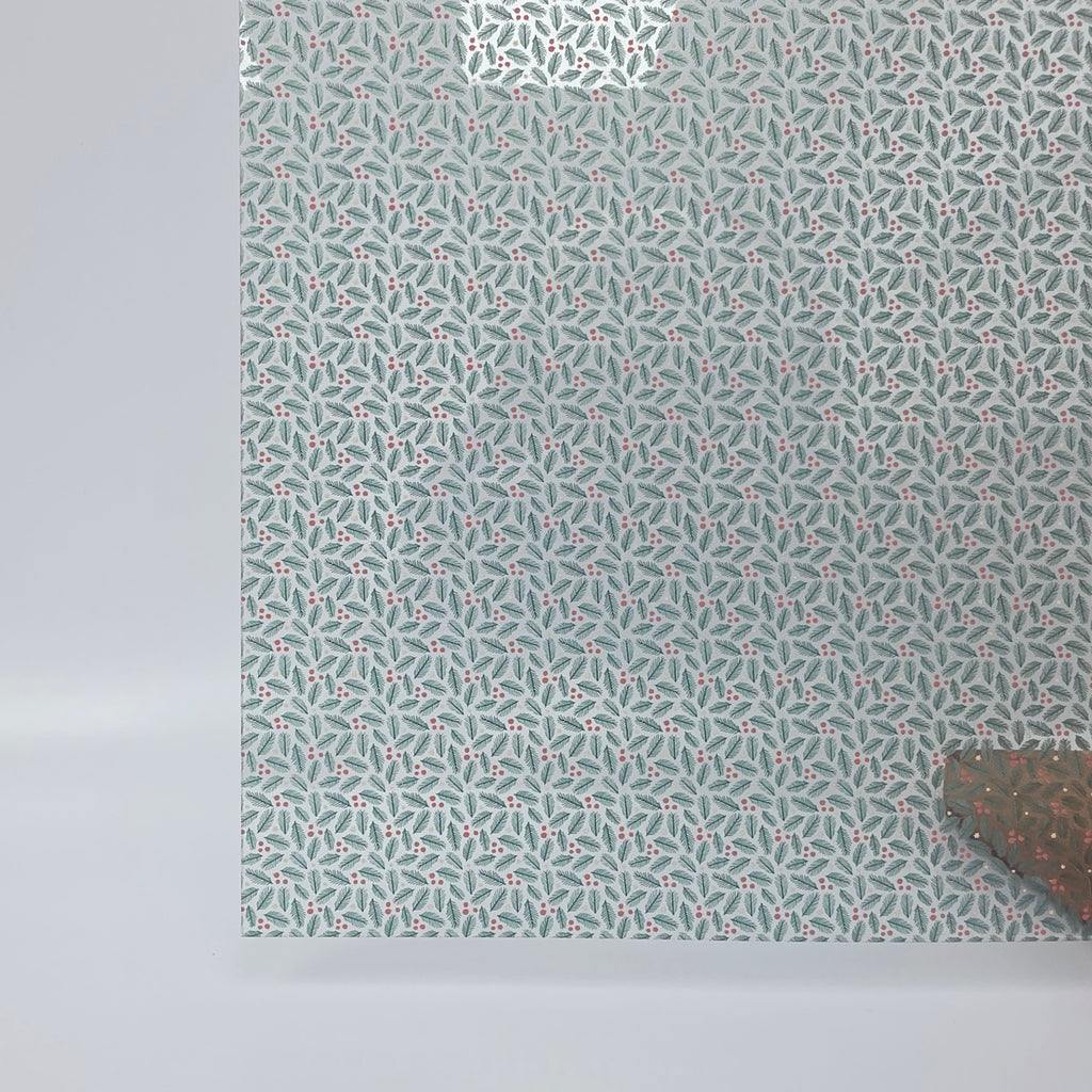PatternPly® Scattered Festive Berries and Foliage MICRO sheet showing the pattern