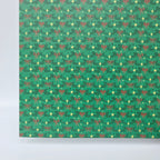 PatternPly® Full Coverage Red Bows and Pine on GREEN sheet showing the pattern