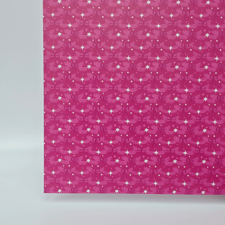 PatternPly® Full Coverage Pink Bows and Pine