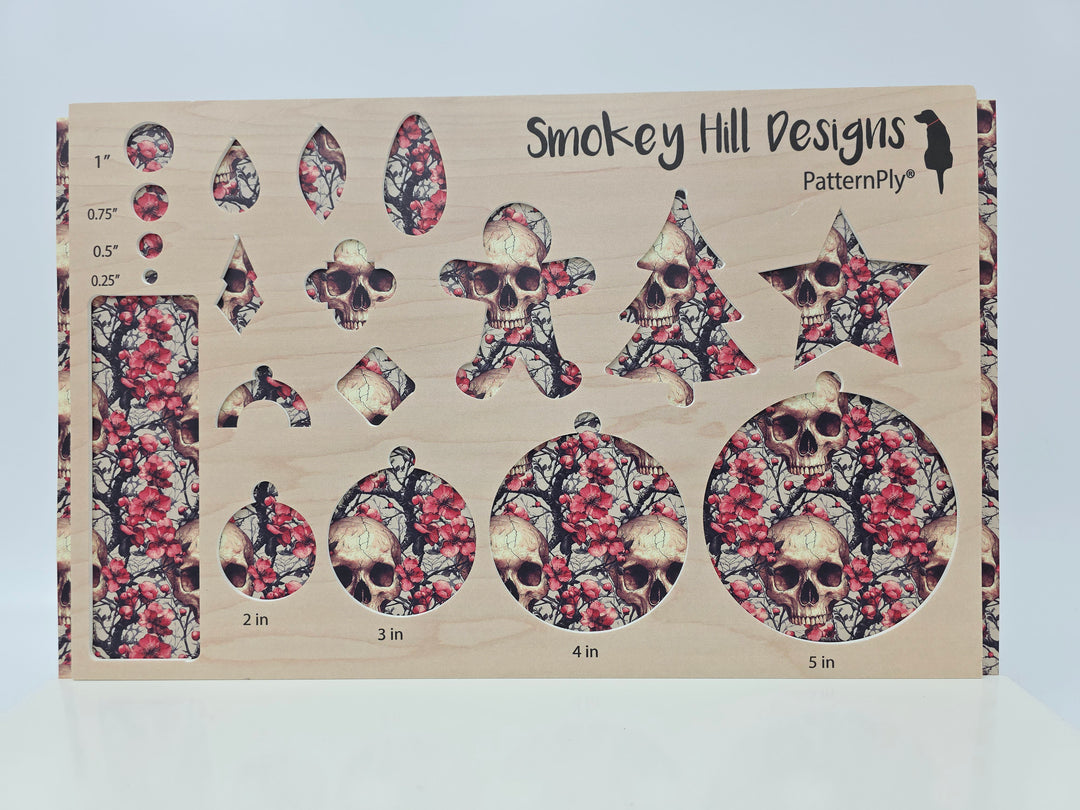 PatternPly® Full Coverage Skulls and Blossoms LARGE