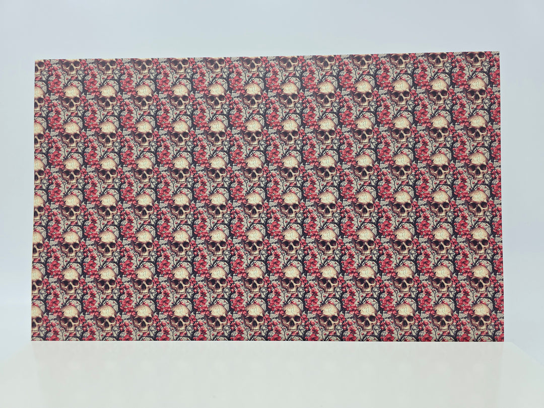 PatternPly® Full Coverage Skulls and Blossoms MICRO