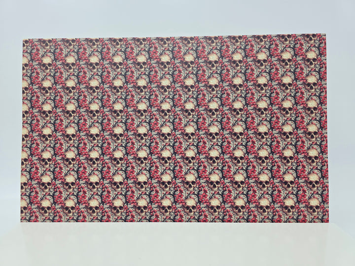 PatternPly® Full Coverage Skulls and Blossoms MICRO