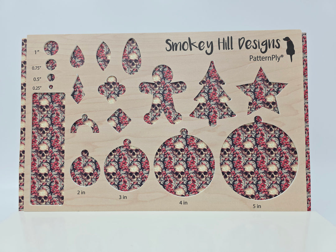 PatternPly® Full Coverage Skulls and Blossoms MICRO