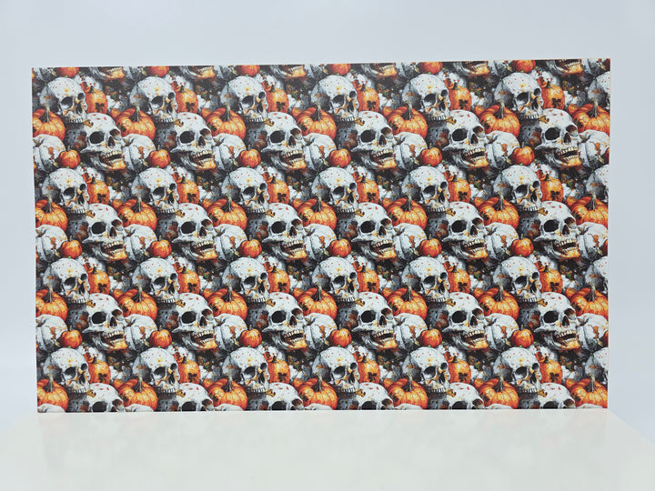 PatternPly® Full Coverage Skulls and Pumpkins LARGE
