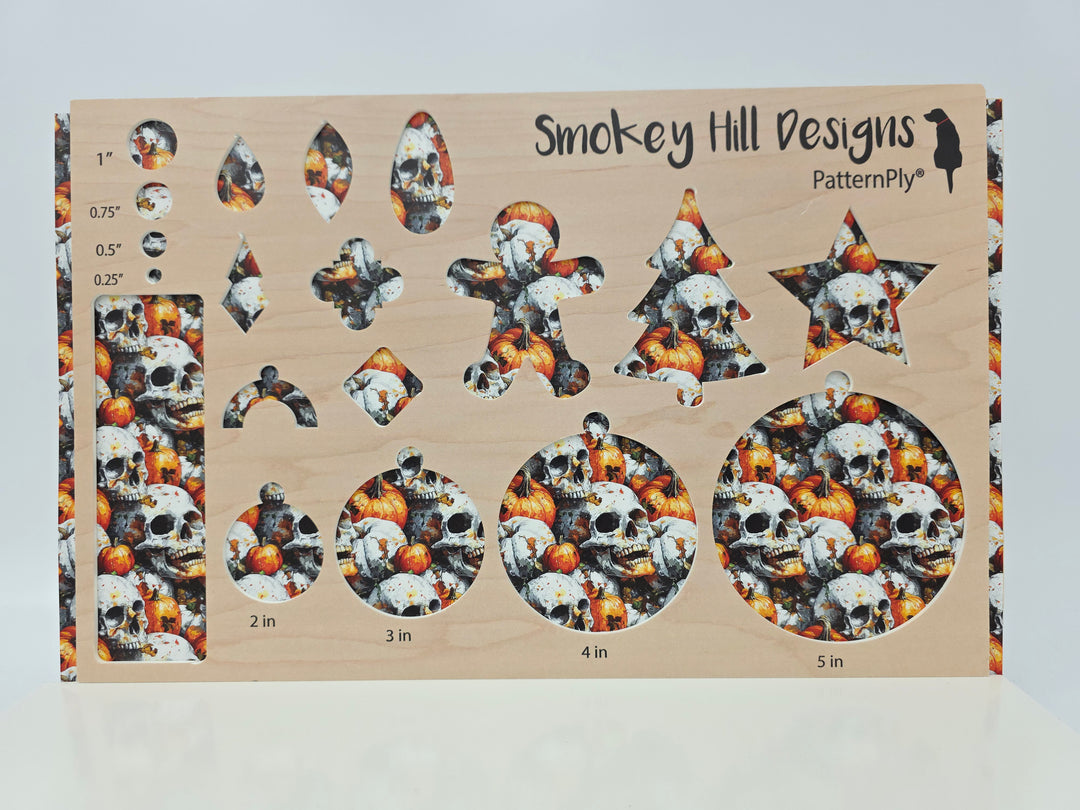 PatternPly® Full Coverage Skulls and Pumpkins LARGE