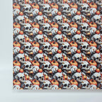 PatternPly® Full Coverage Skulls and Pumpkins sheet showing the pattern