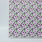 PatternPly® Full Coverage Purple BikiniWeen on White sheet showing the pattern