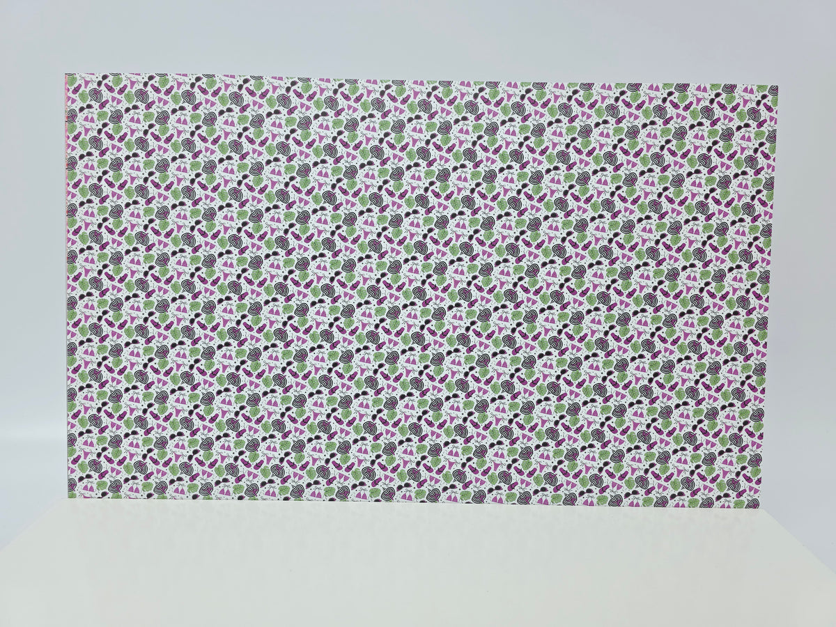 PatternPly® Full Coverage Purple BikiniWeen on White product photo 2