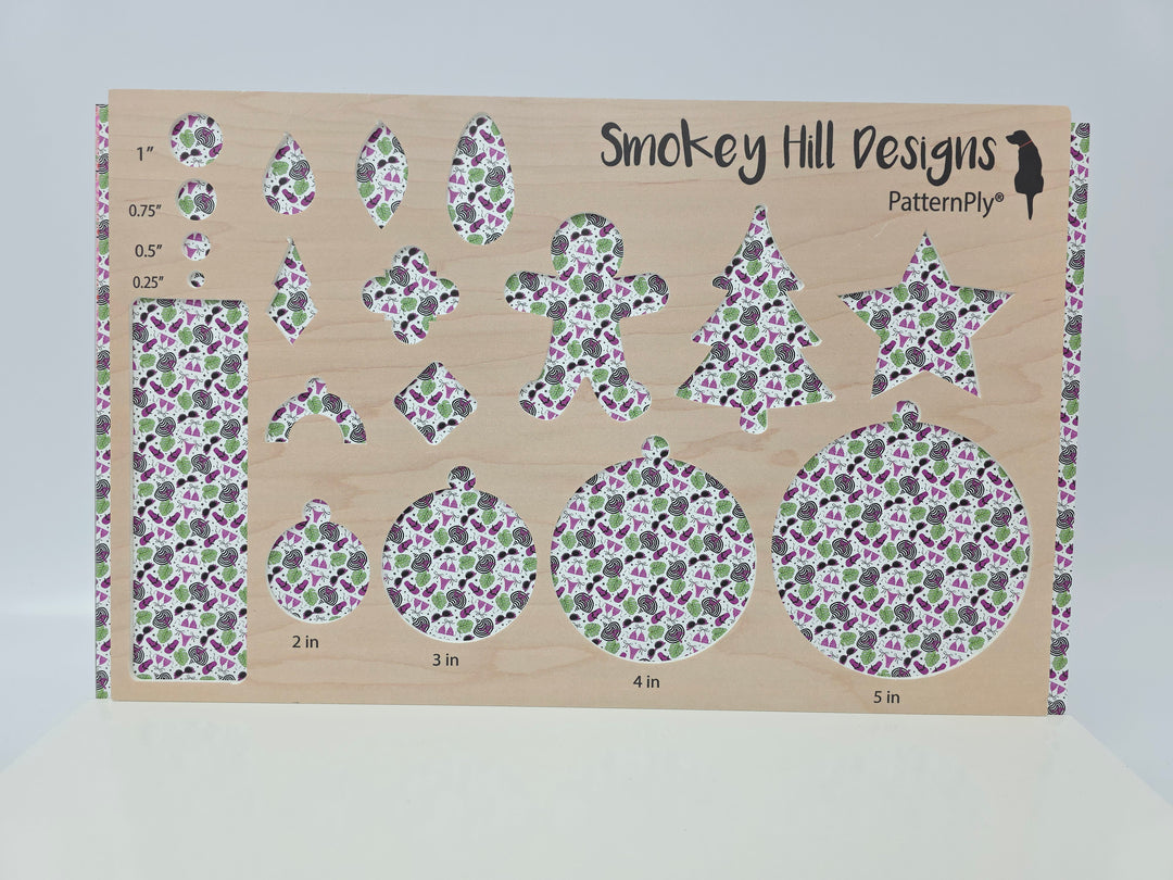 PatternPly® Full Coverage Purple BikiniWeen on White