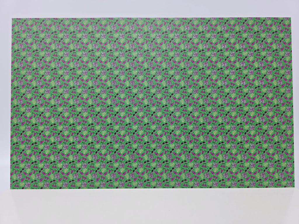 PatternPly® Full Coverage BikiniWeen on Green MICRO product photo 2