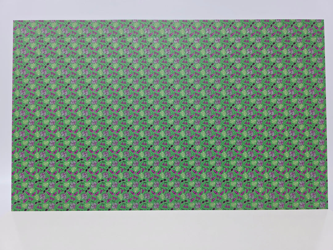 PatternPly® Full Coverage BikiniWeen on Green MICRO