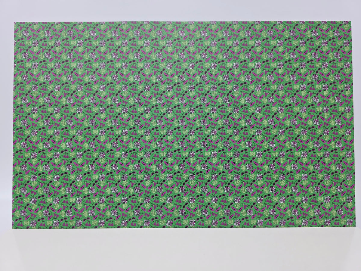 PatternPly® Full Coverage BikiniWeen on Green MICRO product photo 2