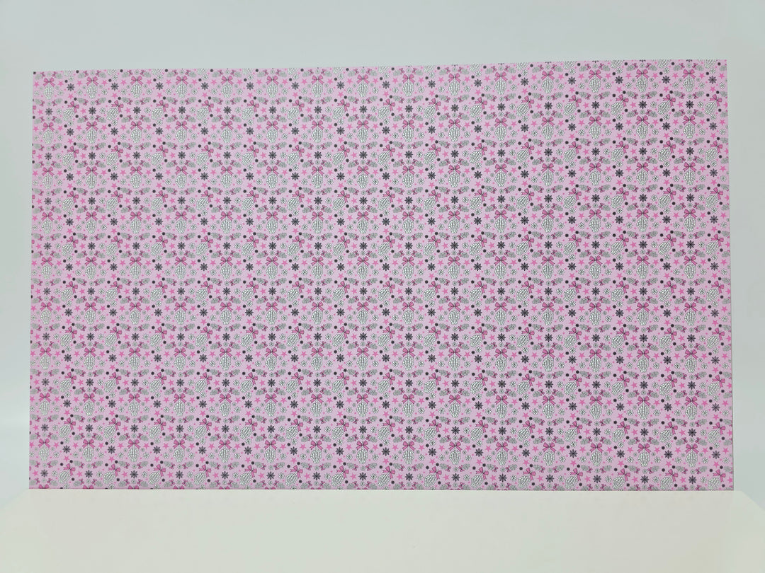 PatternPly® Full Coverage Fingers and Bows on Pink MICRO