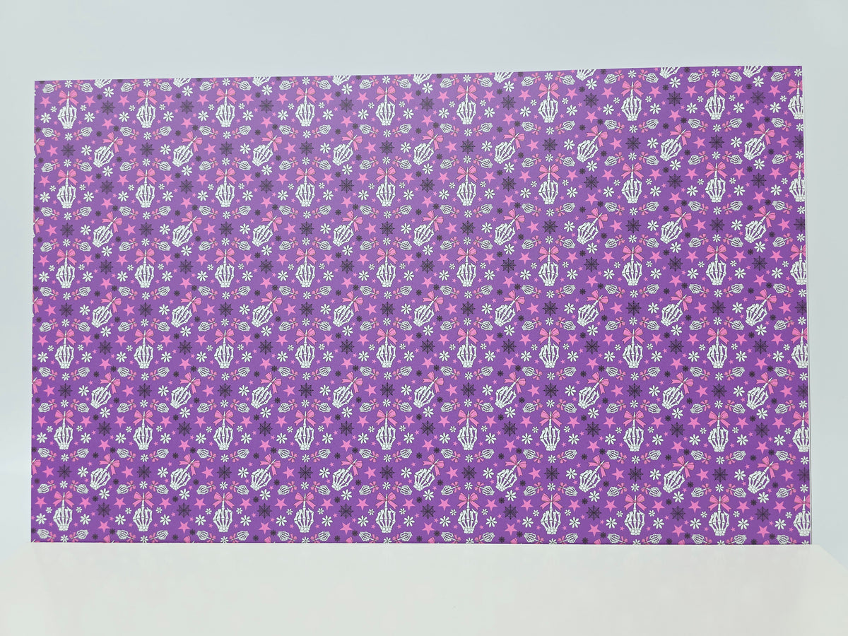 PatternPly® Full Coverage Fingers and Bows on Purple product photo 2