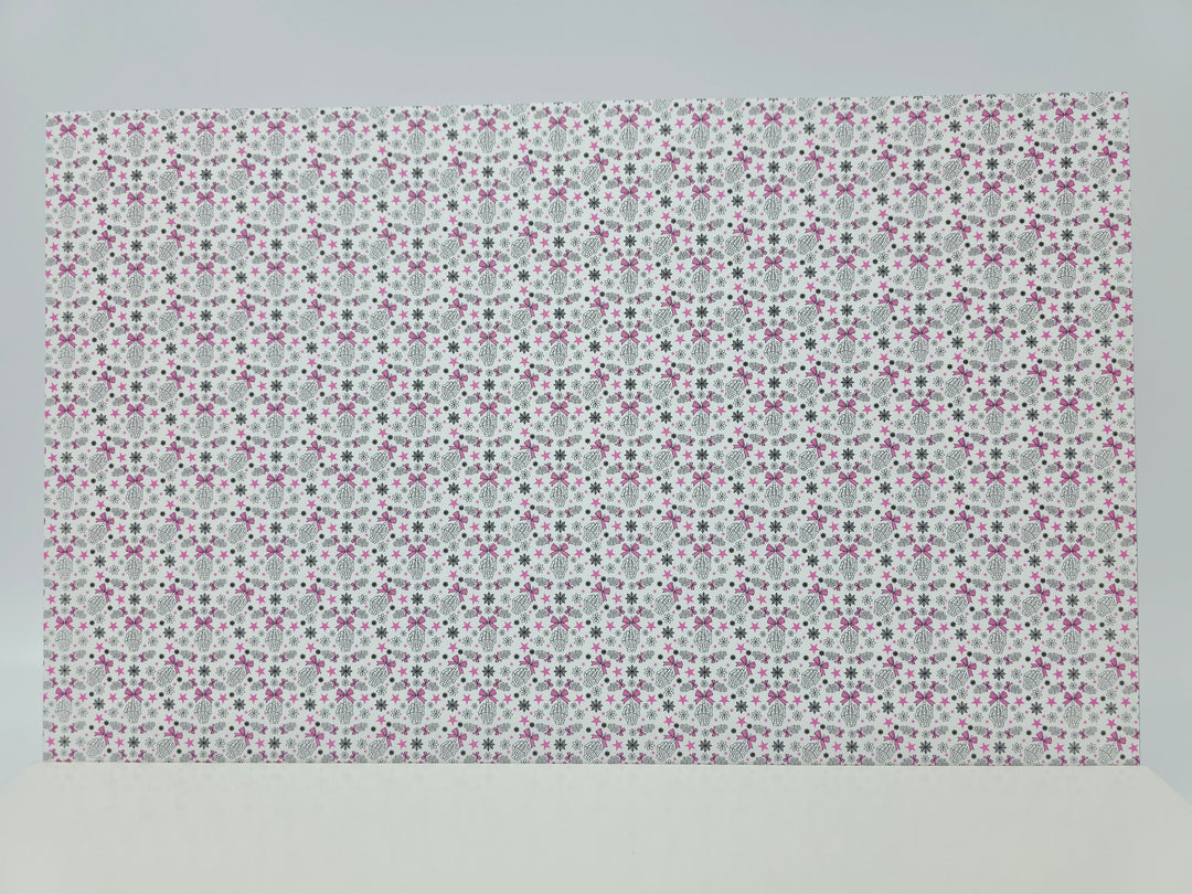 PatternPly® Full Coverage Fingers and Bows on White MICRO