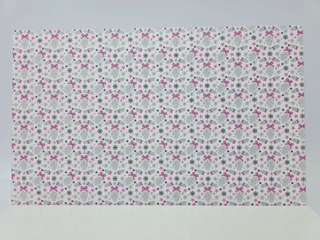 PatternPly® Full Coverage Fingers and Bows on White product photo 2