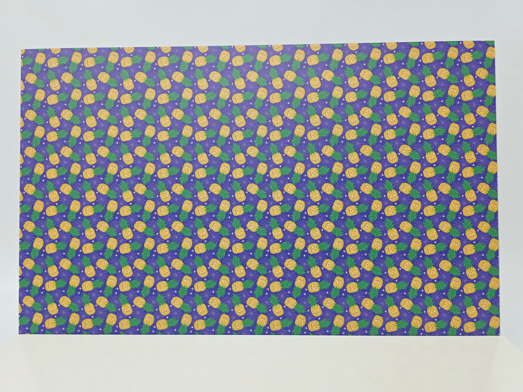 PatternPly® Full Coverage Jack-o-Pineapples on Purple